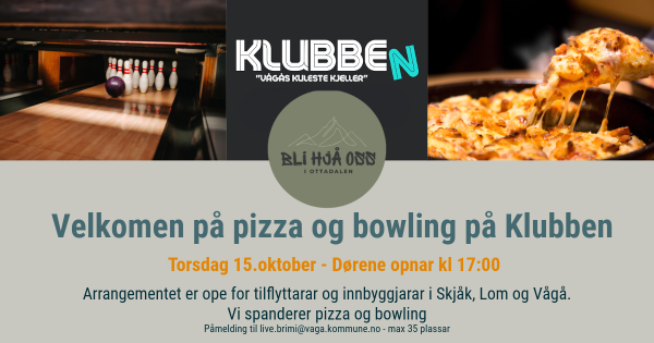 Lenke til artikkel: Bli med på Pizza og Bowling på Klubben